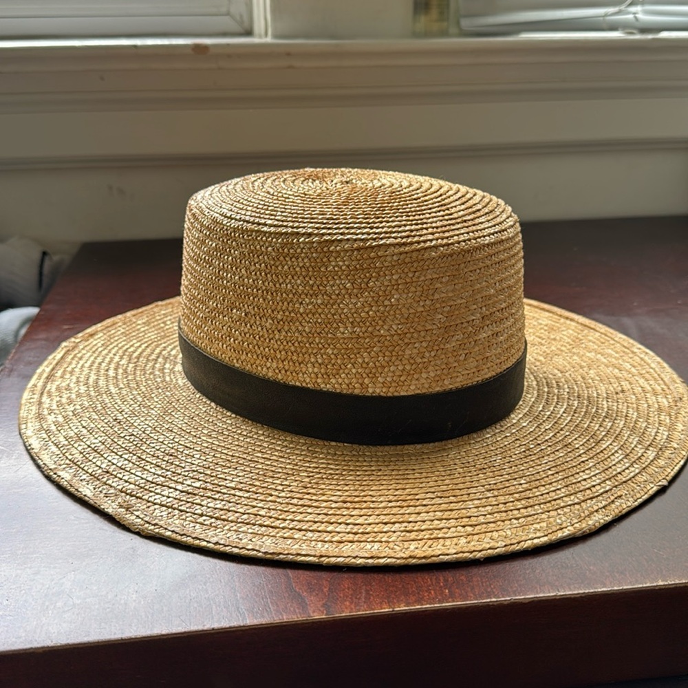 Gently worn Janessa Leone Boaters straw hat